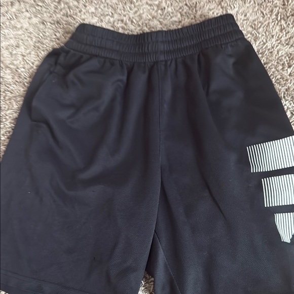 Black Athletic Shorts with White Graphic - Picture 3 of 3